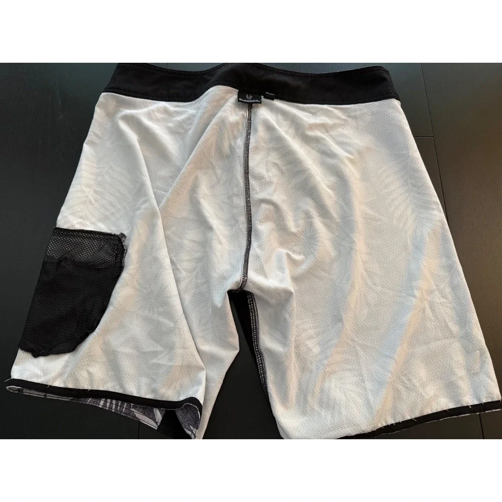 Burnside Board Shorts Mens 38 Charcoal Swimming Trunk Surf Beach Comfort Stretch